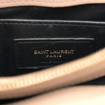 Saint Laurent Calfskin Y Quilted Monogram Small Loulou Chain Satchel Dark Beige 6 of 14