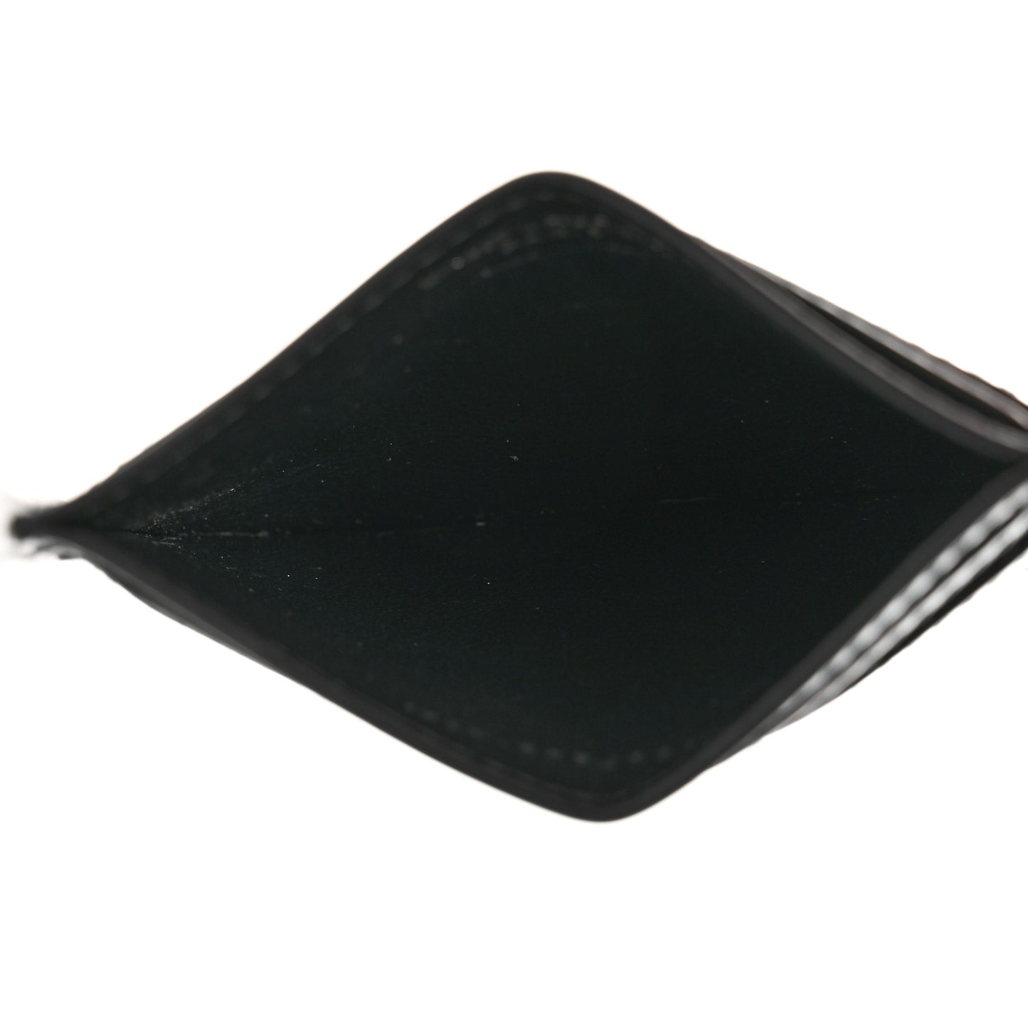 Calfskin Tiny Cassandre Credit Card Case Black
