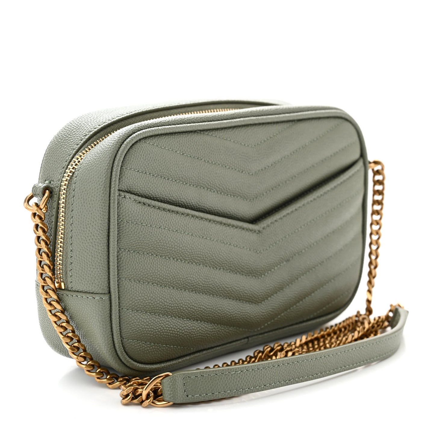 Grain De Poudre Matelasse Monogram Mini Lou Camera Bag Light Sage