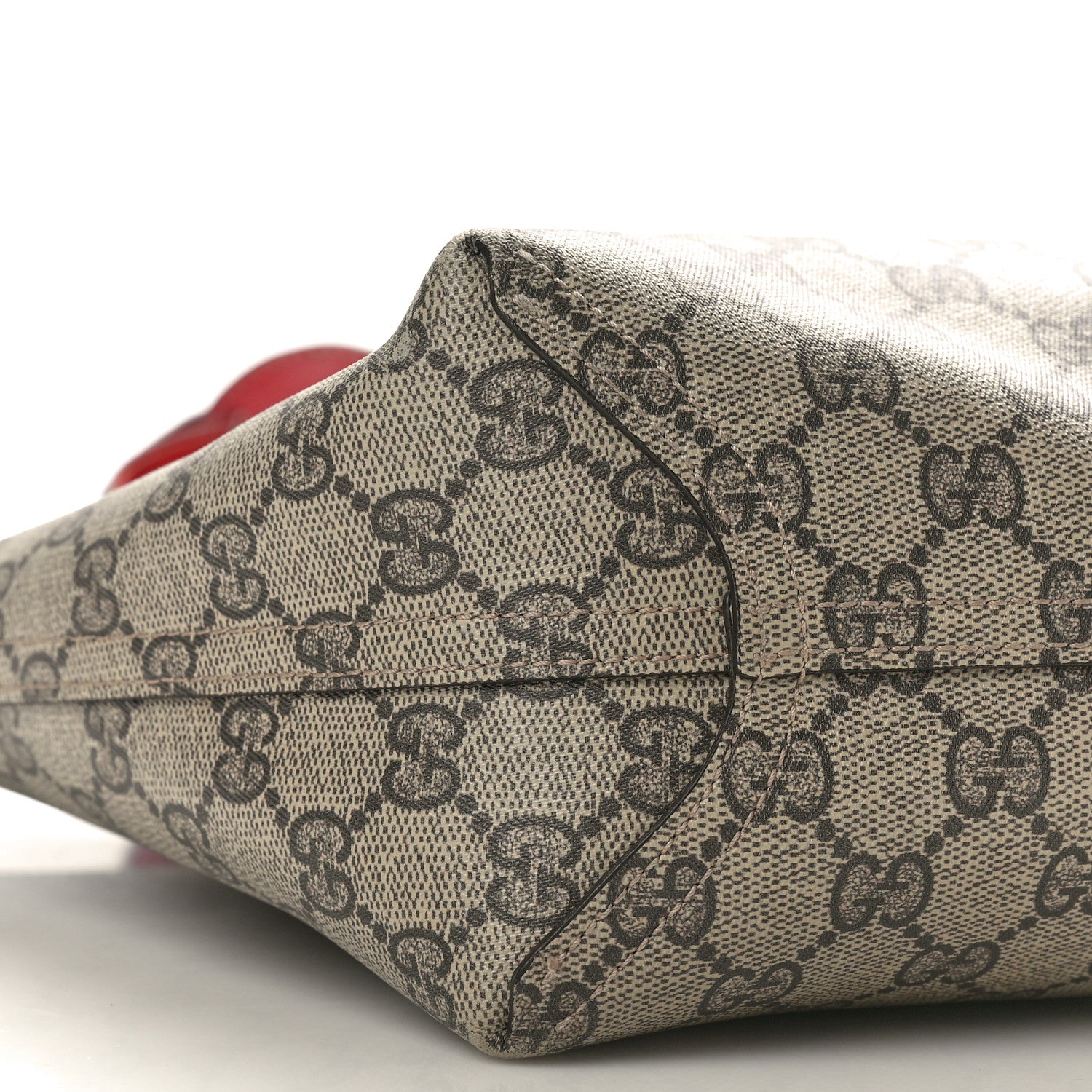 Gucci GG Supreme Monogram Small Reversible Tote Beige Red 13 of 16