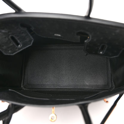 Hermes Ostrich Birkin 30 Black 5 of 16