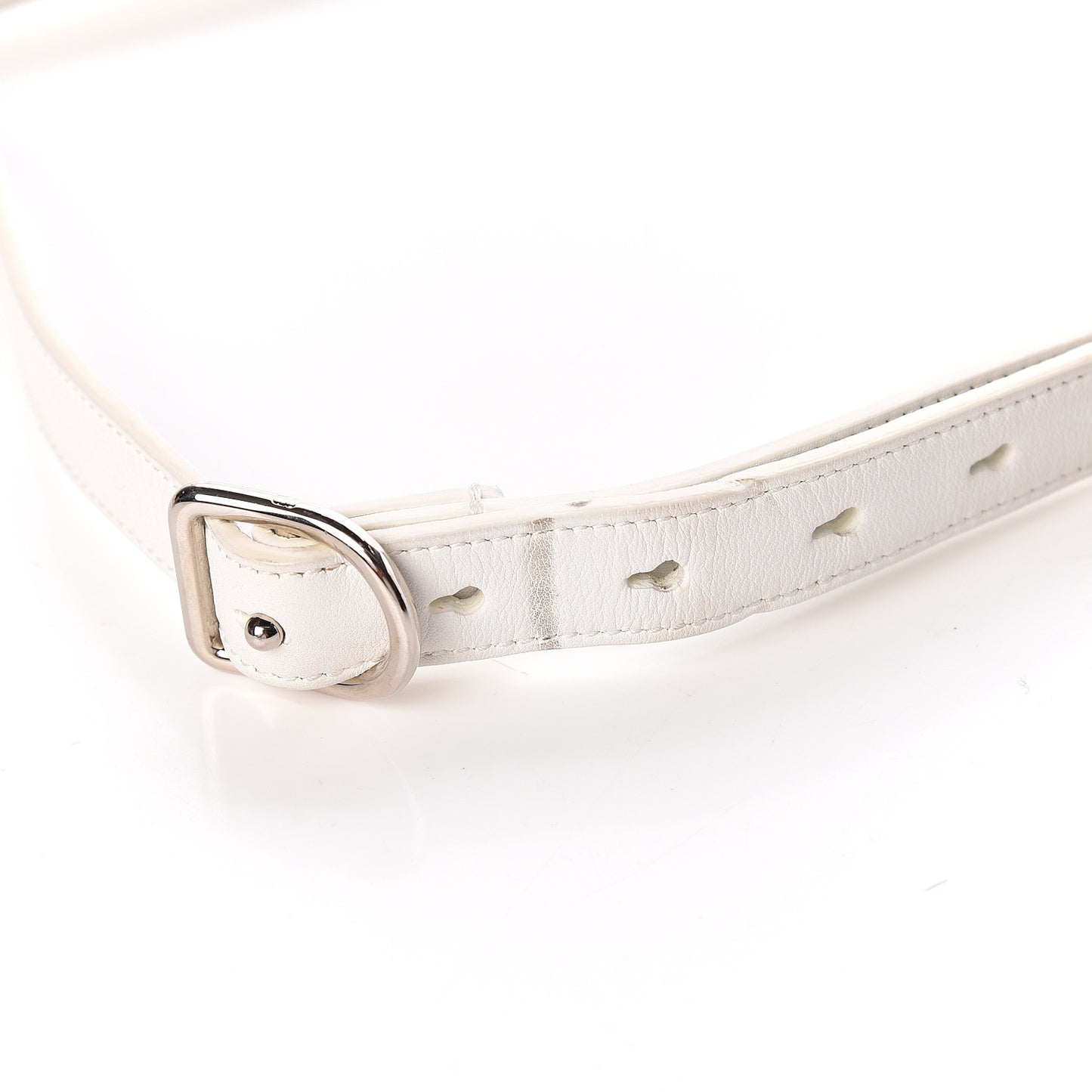 Grained Calfskin Mini Diorever Flap White