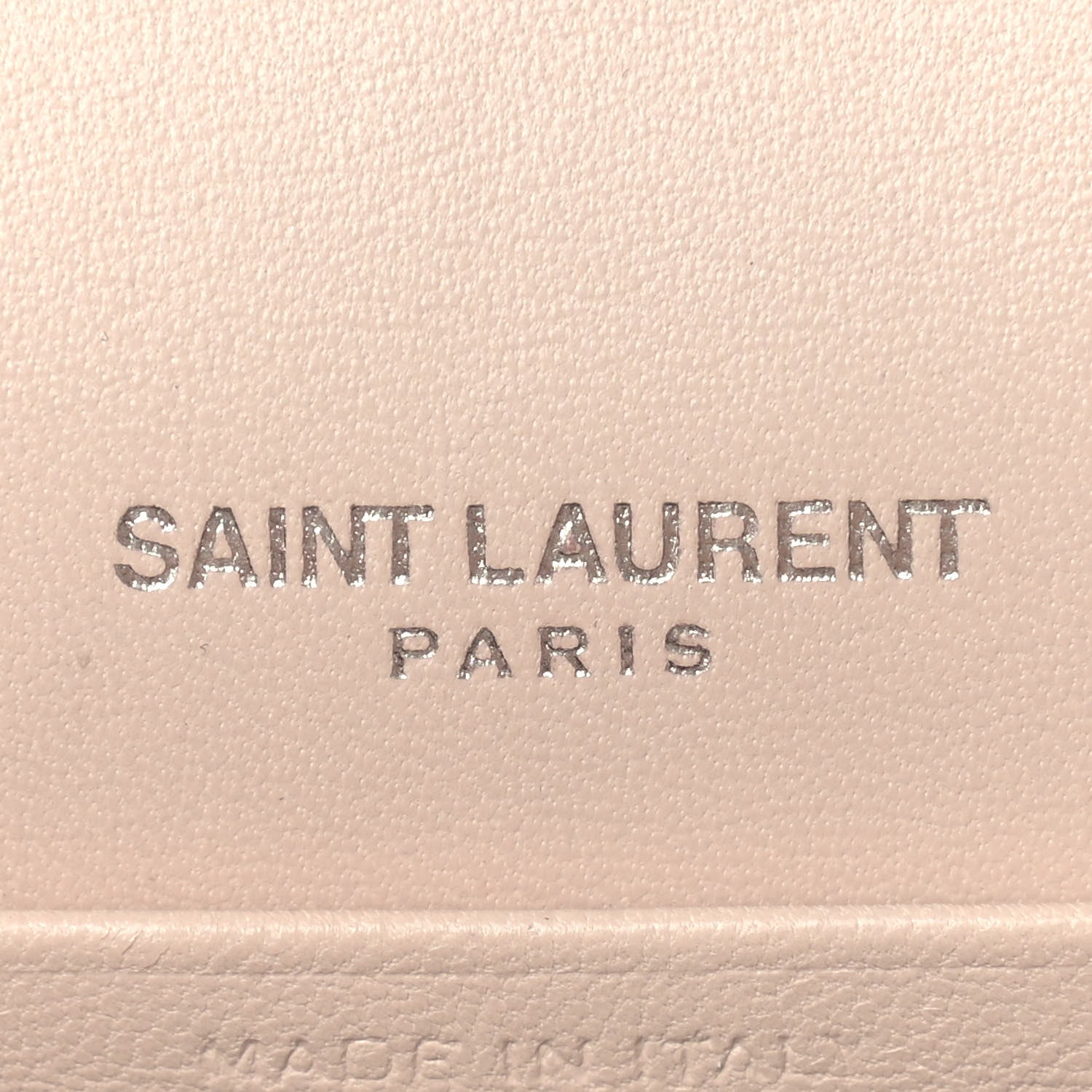 Saint Laurent Calfskin Crocodile Embossed Kate Monogram Tassel Chain Wallet Marble Pink 6 of 15