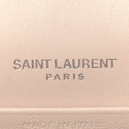 Saint Laurent Calfskin Crocodile Embossed Kate Monogram Tassel Chain Wallet Marble Pink 6 of 15