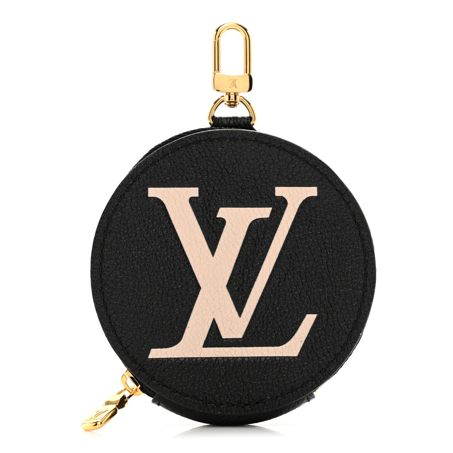 Louis Vuitton Empreinte Monogram Giant Round Coin Purse Black Beige 1 of 6