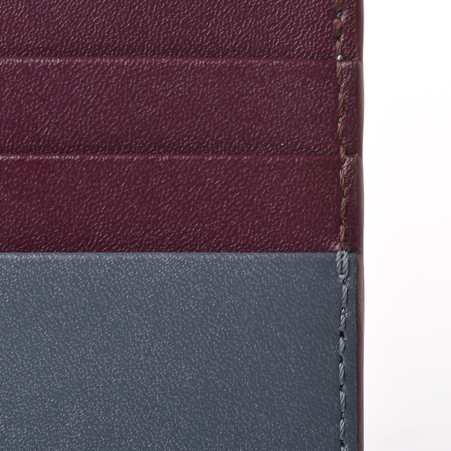 Fendi Vitello Libcerty Lucido By the Way Card Holder Balena Bordeaux 10 of 10