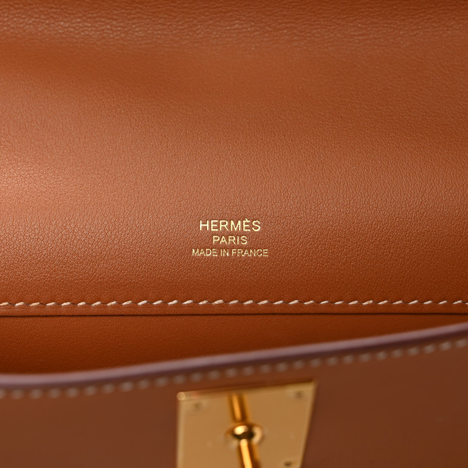 Hermes Swift Kelly Cut Clutch Pochette Gold 6 of 8