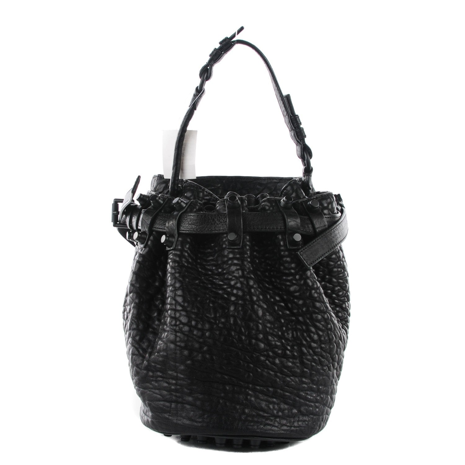 Alexander Wang Pebbled Lambskin Diego Bucket Bag Black w Black Hardware 1 of 8