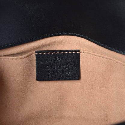 Gucci Calfskin Matelasse Mini GG Marmont Shoulder Bag Black 6 of 8