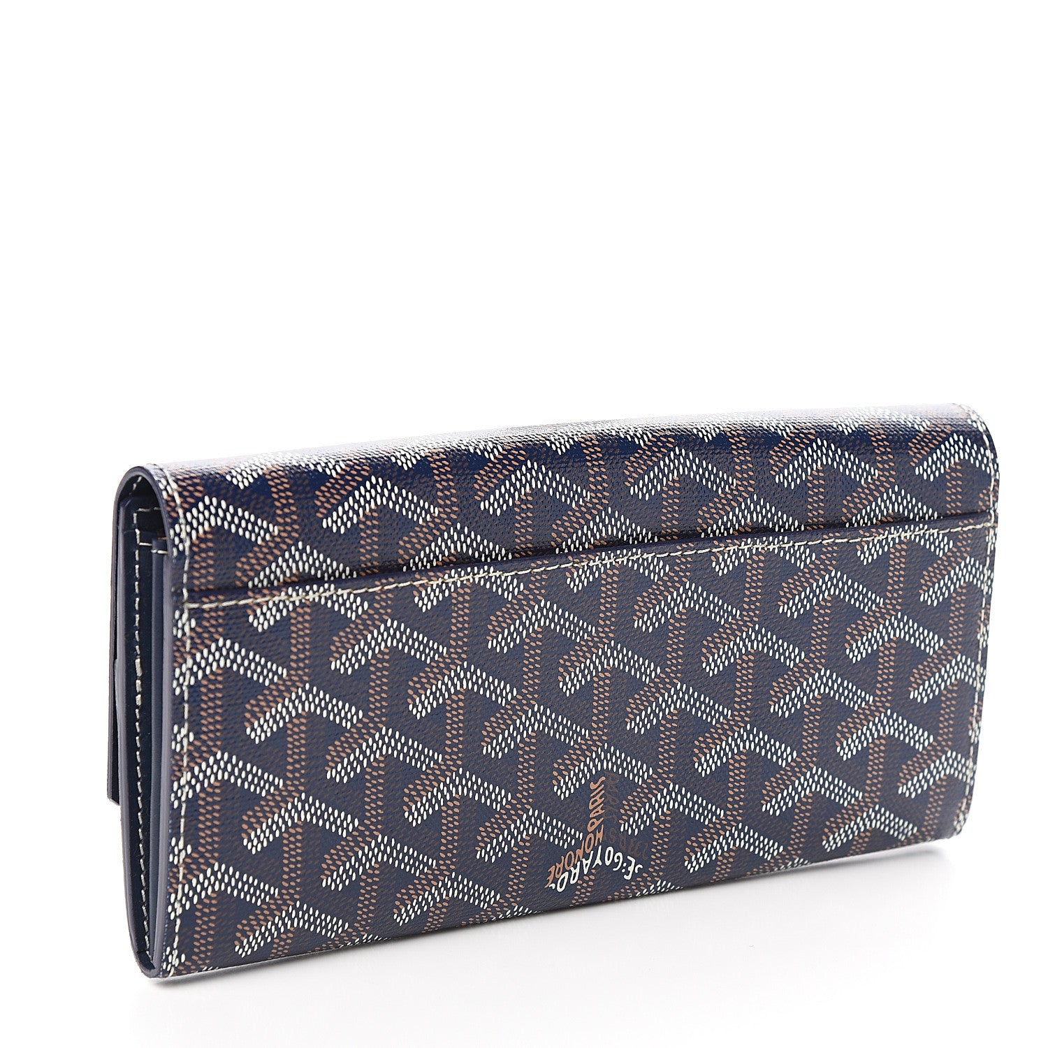 Goyard Goyardine Varenne Long Wallet Navy 2 of 5