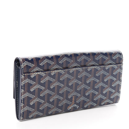 Goyard Goyardine Varenne Long Wallet Navy 2 of 5