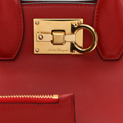 Salvatore Ferragamo Calfskin The Studio Bag Red 8 of 12