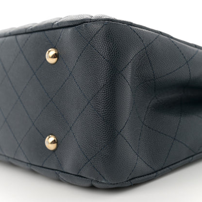Chanel Caviar Quilted Large CC Shopping Tote Navy 10 of 13