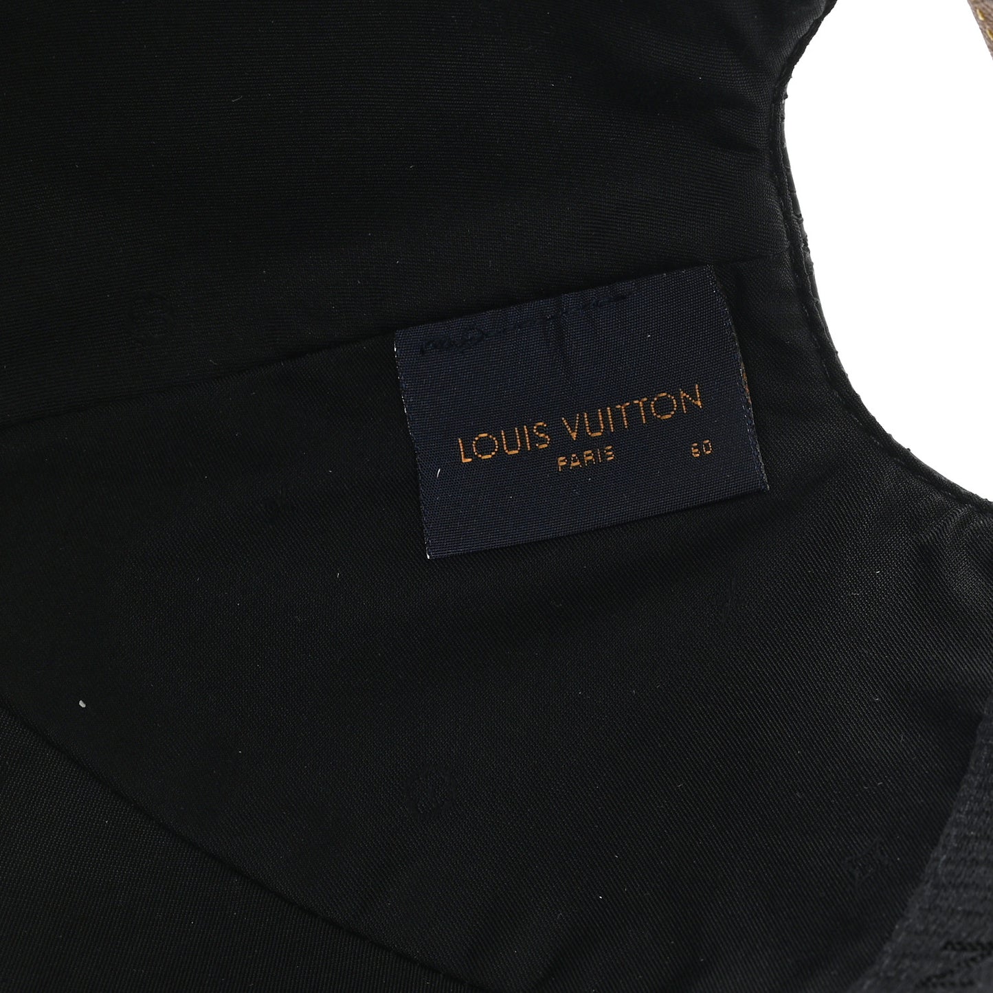 Calfskin Monogram Shadow Baseball Cap 60 Black