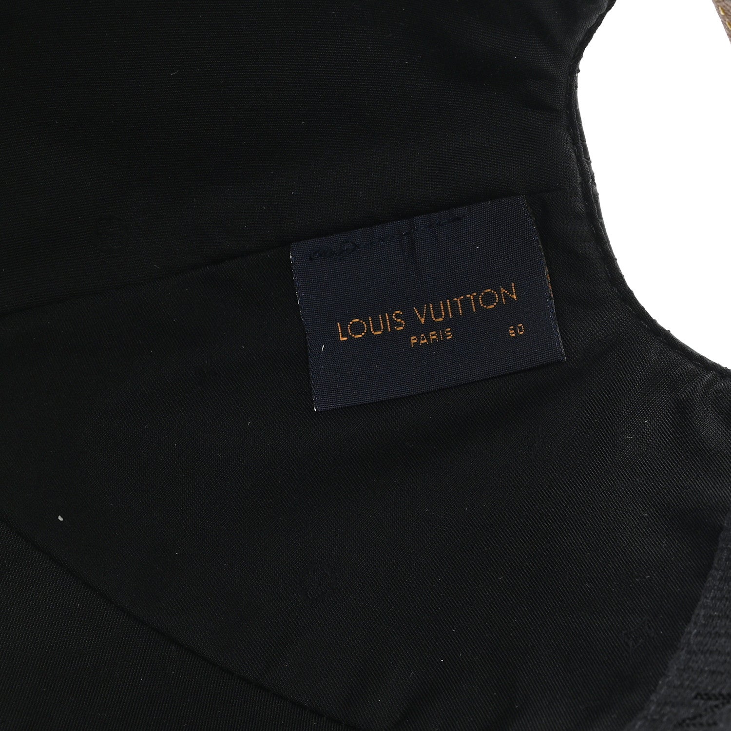 Louis Vuitton Calfskin Monogram Shadow Baseball Cap 60 Black 8 of 8