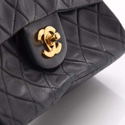 Chanel Lambskin Quilted Small Double Flap Navy 15 of 15