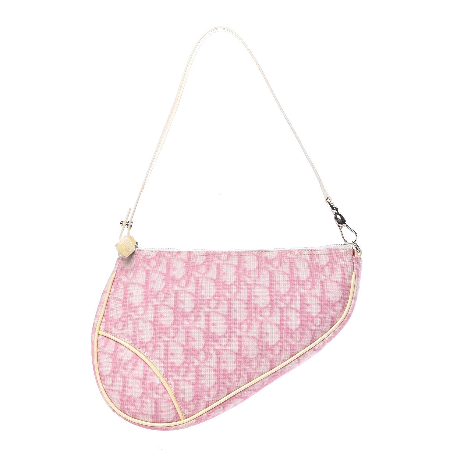 Christian Dior Monogram Mini Saddle Pochette Pink 1 of 14