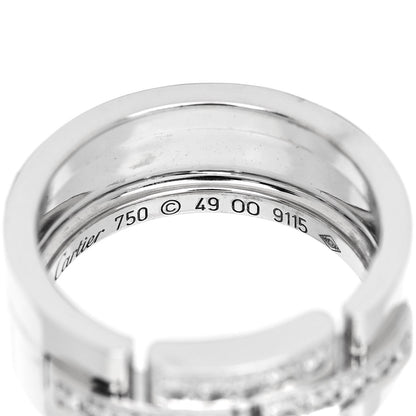 Cartier 18K White Gold Diamond Maillon Panthere Band Ring 49 5 4 of 4