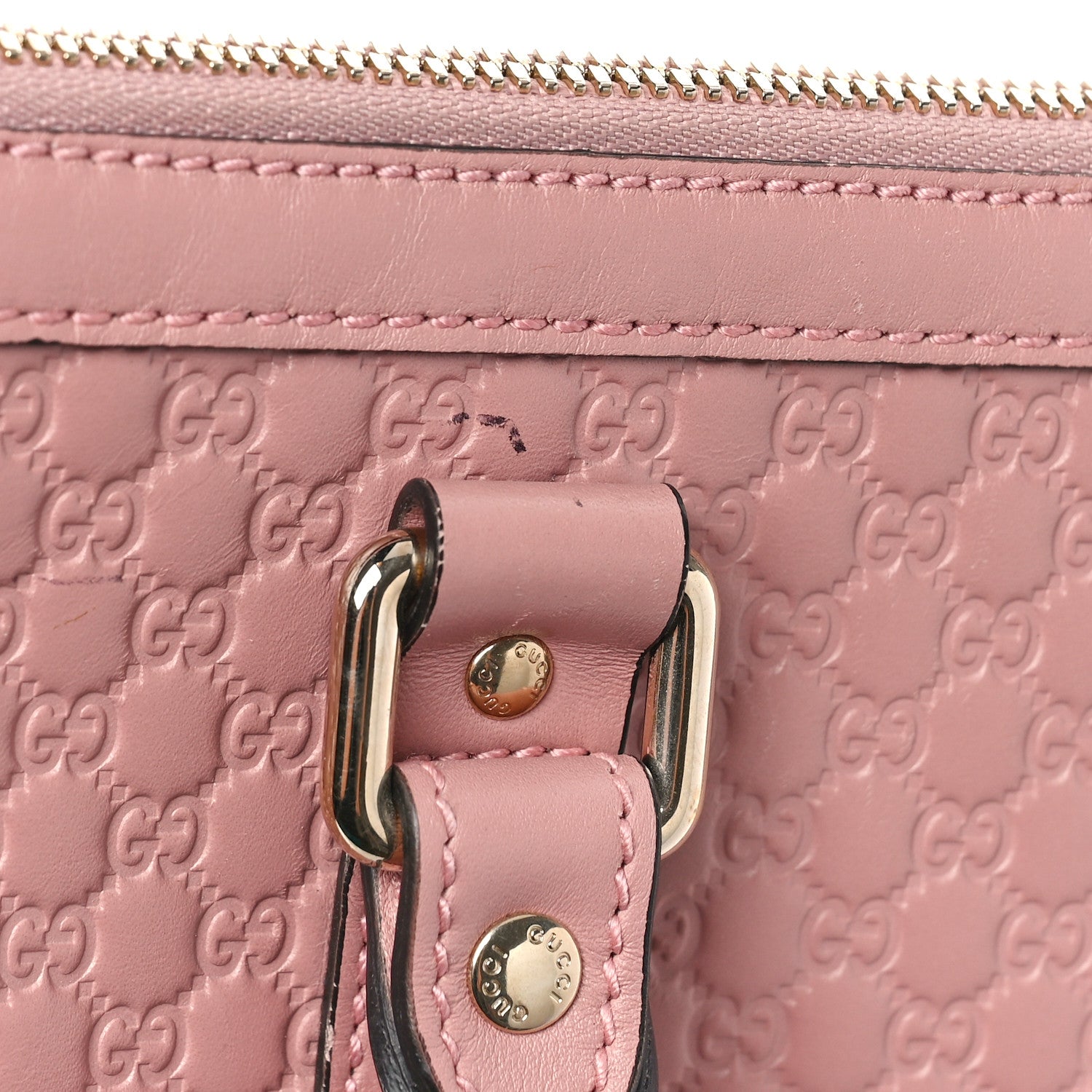 Gucci Soft Microguccissima Medium Zippered Satchel Soft Pink 10 of 10