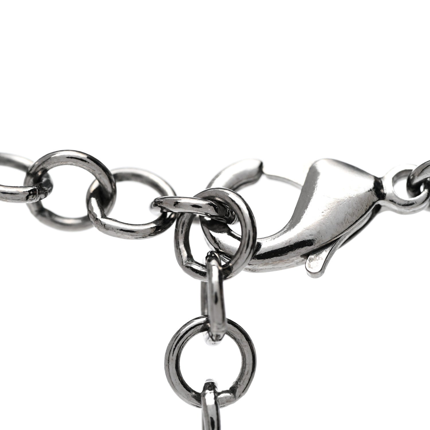 Chanel Ruthenium Crystal Flower CC Lariat Necklace 5 of 6