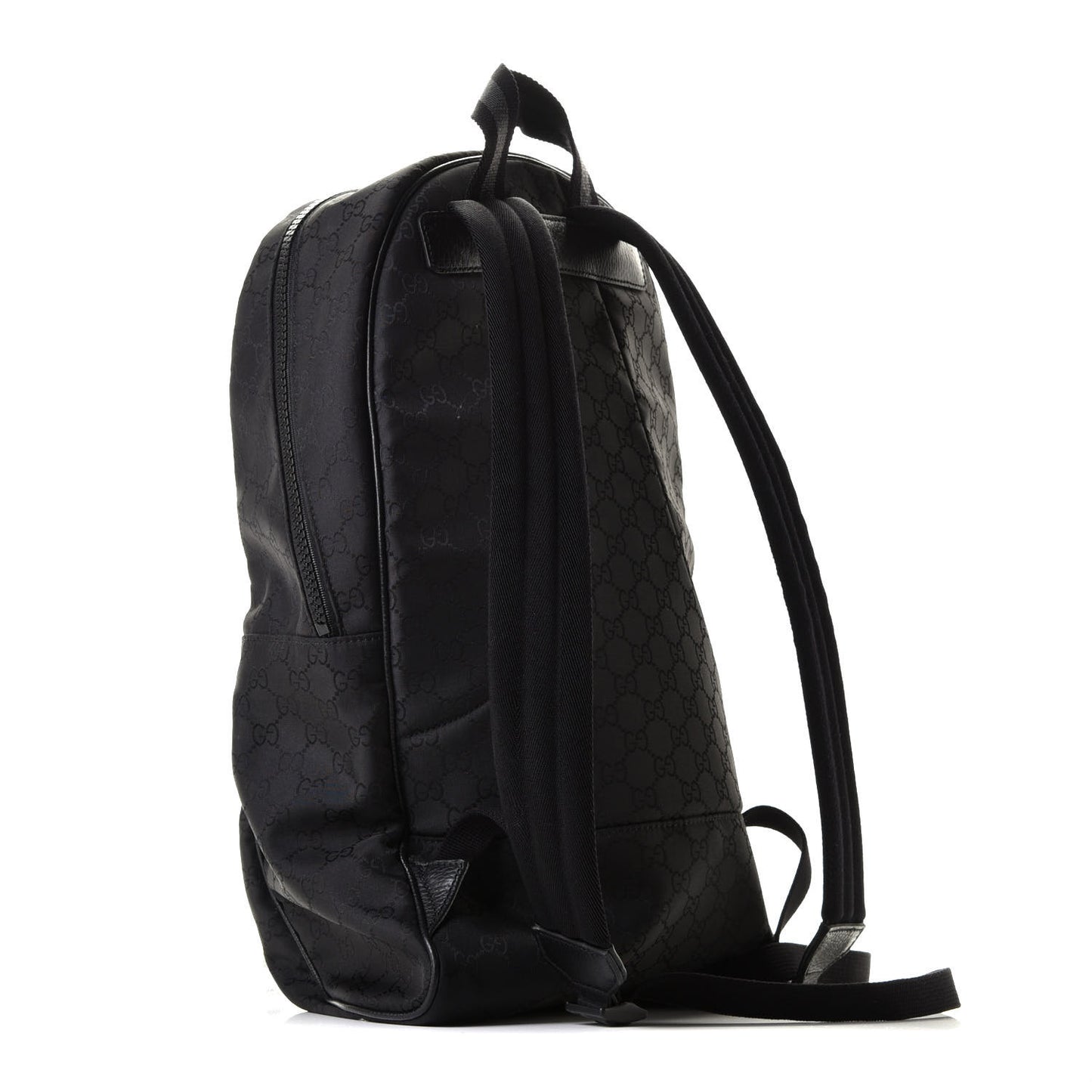 Nylon Monogram Slim Backpack Black