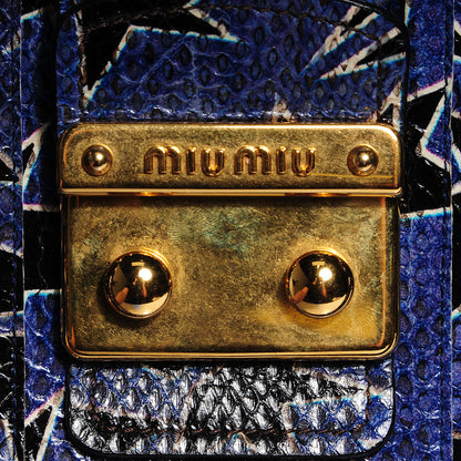 Miu Miu Hand Painted Ayers Watersnake Shopping Tote 6 of 9