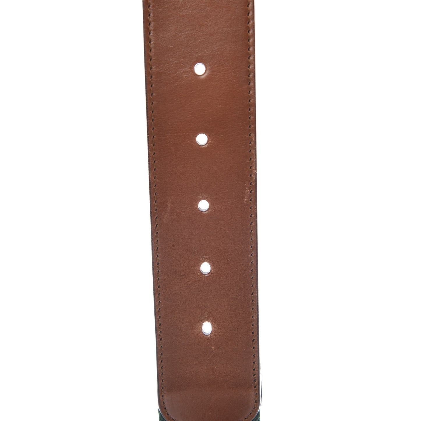 Nylon Calfskin Double G Web 40mm Belt 90 36 Green Red Cuir