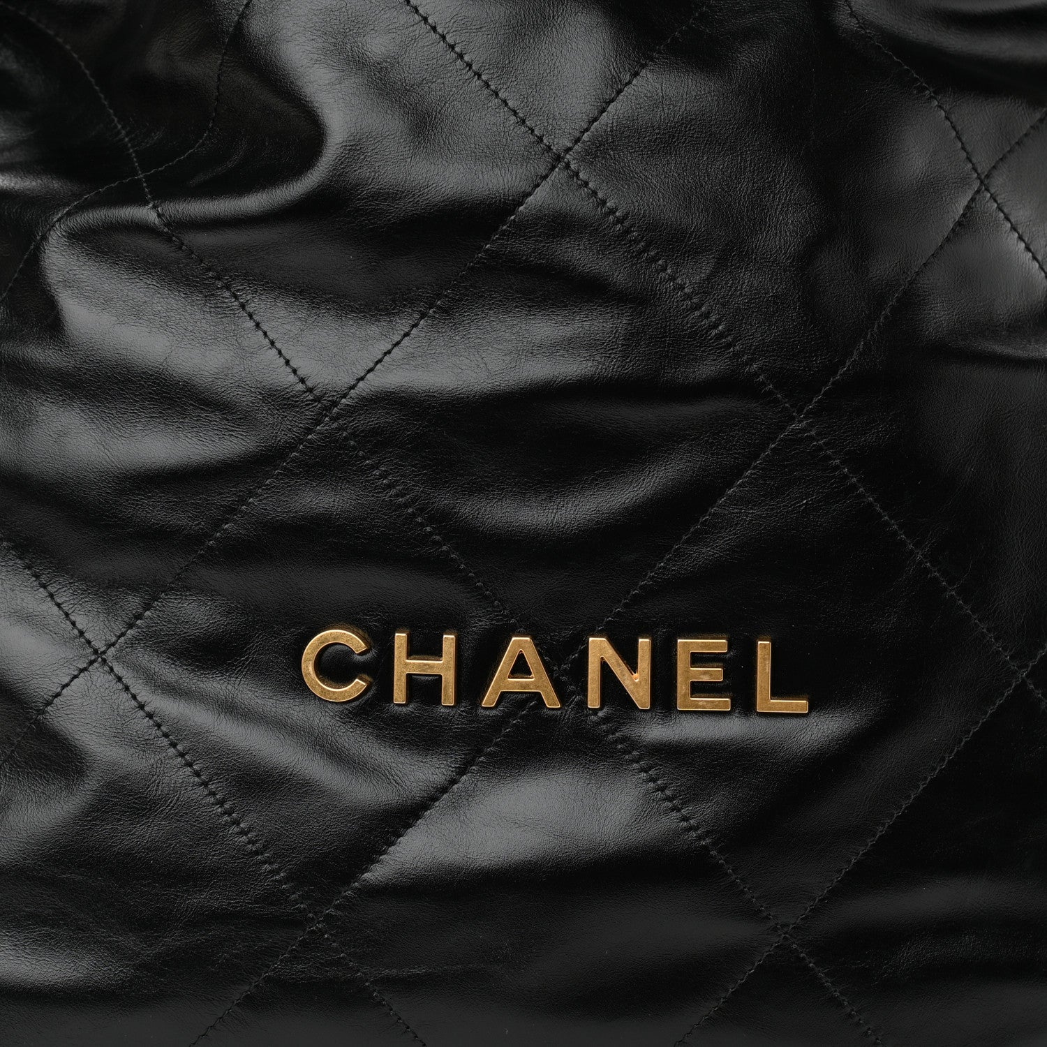 Chanel Shiny Calfskin Quilted Chanel 22 Black 9 of 11