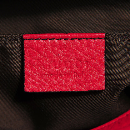 Gucci Pebbled Calfskin Large Soho Cosmetic Case Red 6 of 7