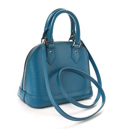 Louis Vuitton Epi Alma BB Cyan 2 of 9