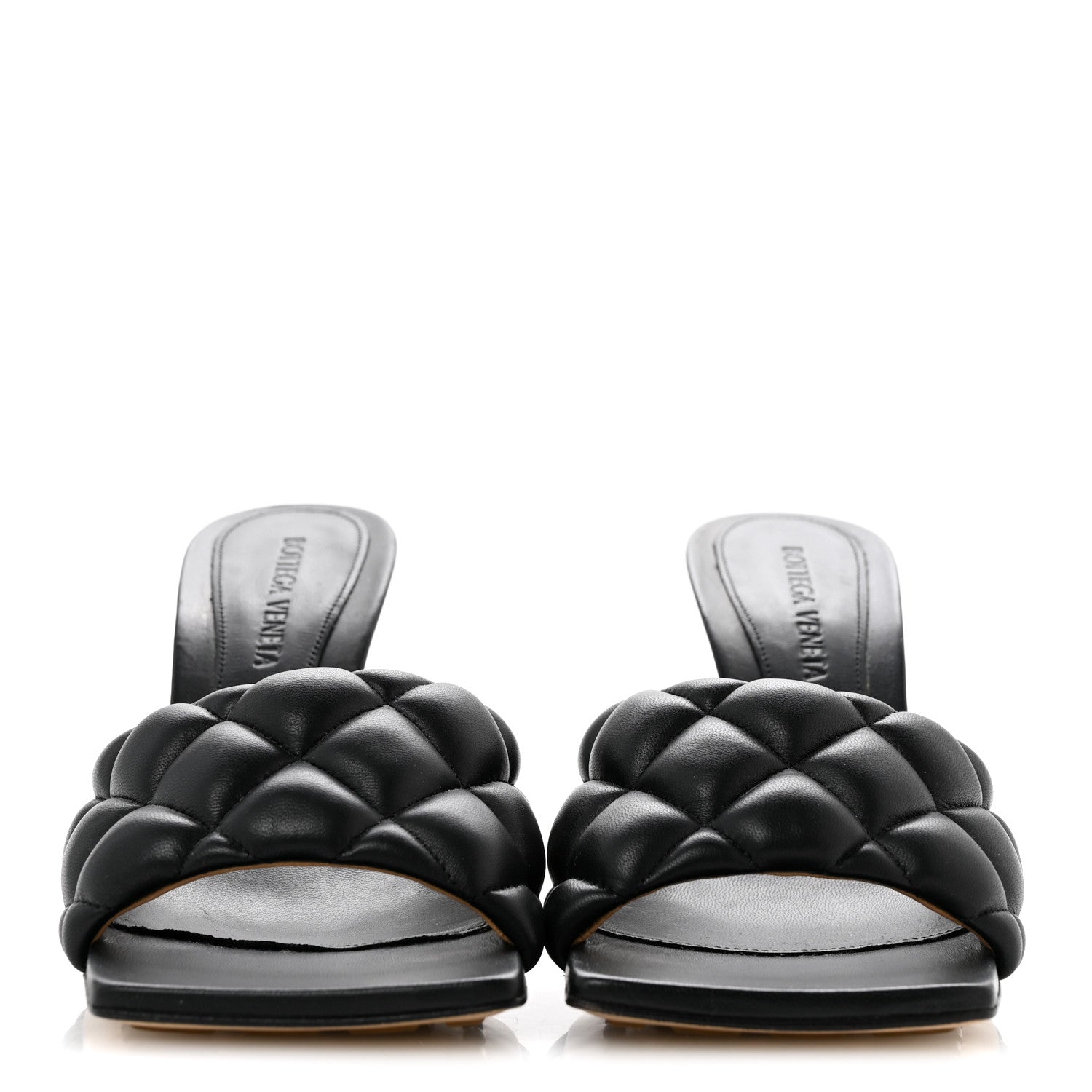 Bottega Veneta Nappa Matelasse Padded Mule Sandals 35.5 Black 3 of 8
