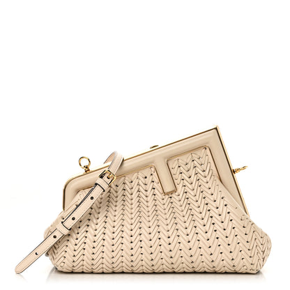 Fendi Vitello Grace Intreccio Nappa Small Fendi First Poudre 1 of 10