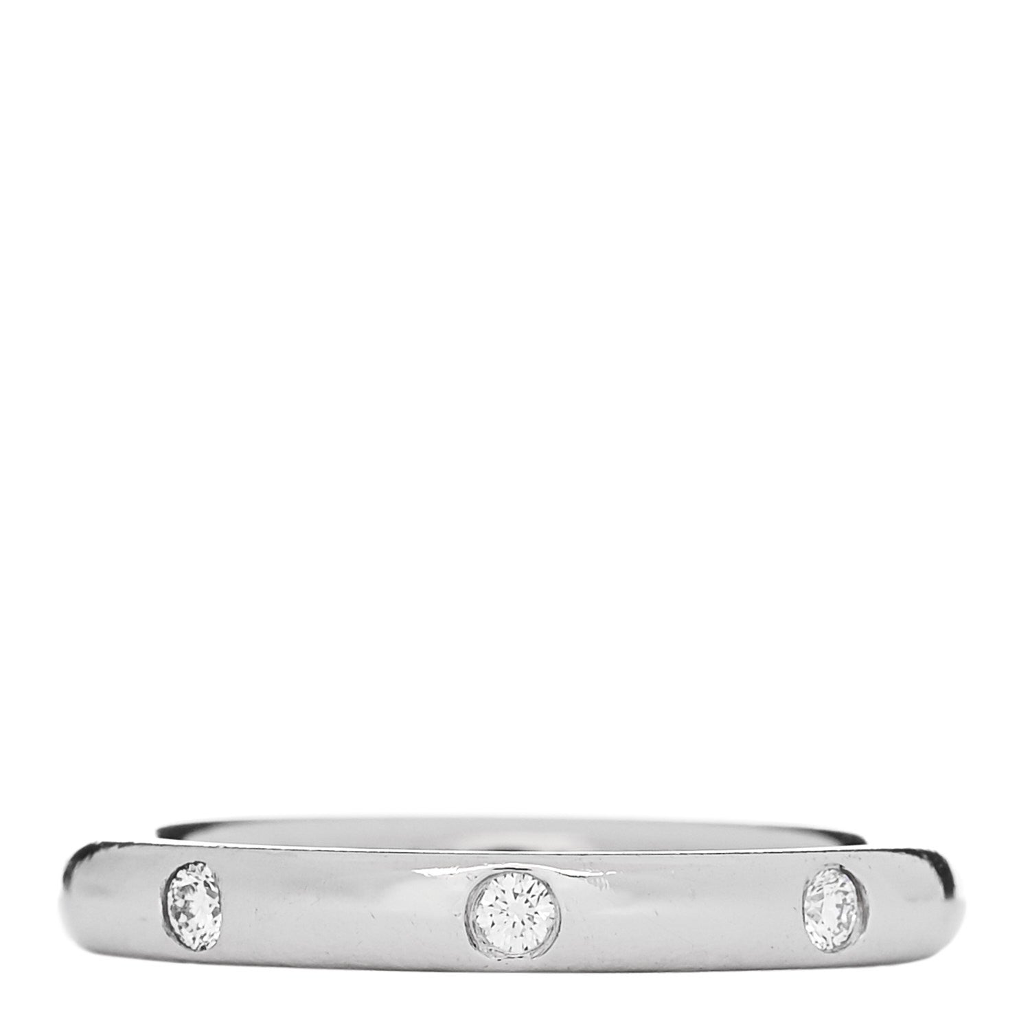 Van Cleef & Arpels Platinum Diamond Tendrement Etoiles Wedding Band Ring 50 5.25 1 of 4