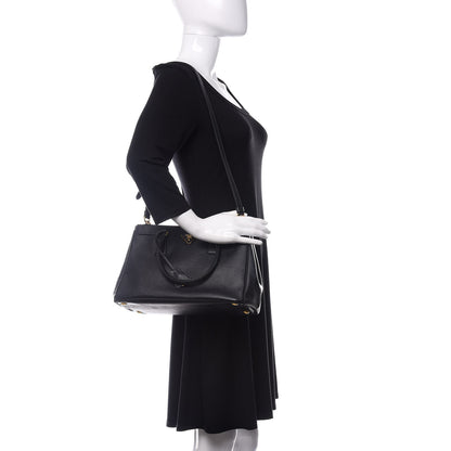 Prada Saffiano Small Galleria Double Zip Tote Black 2 of 15