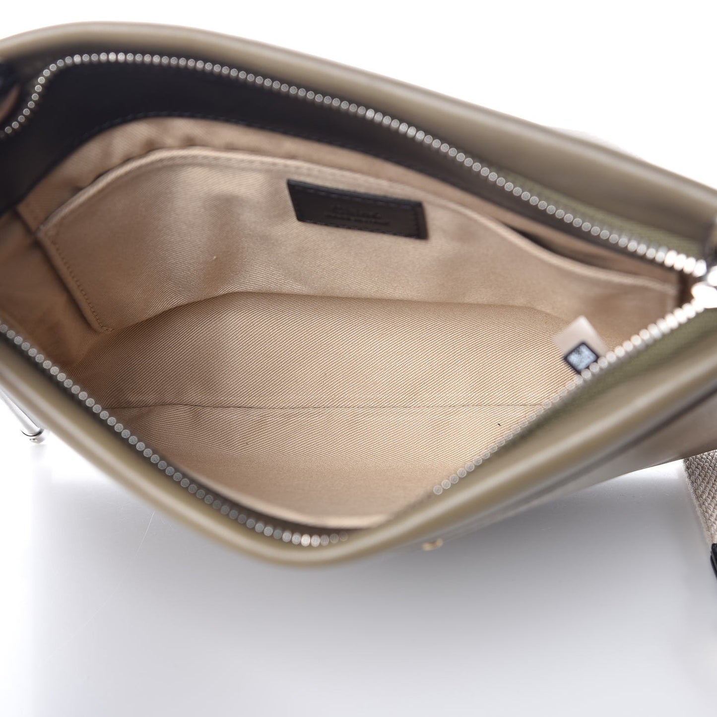 Smooth Calfskin Medium Roy Clutch Merino Grey