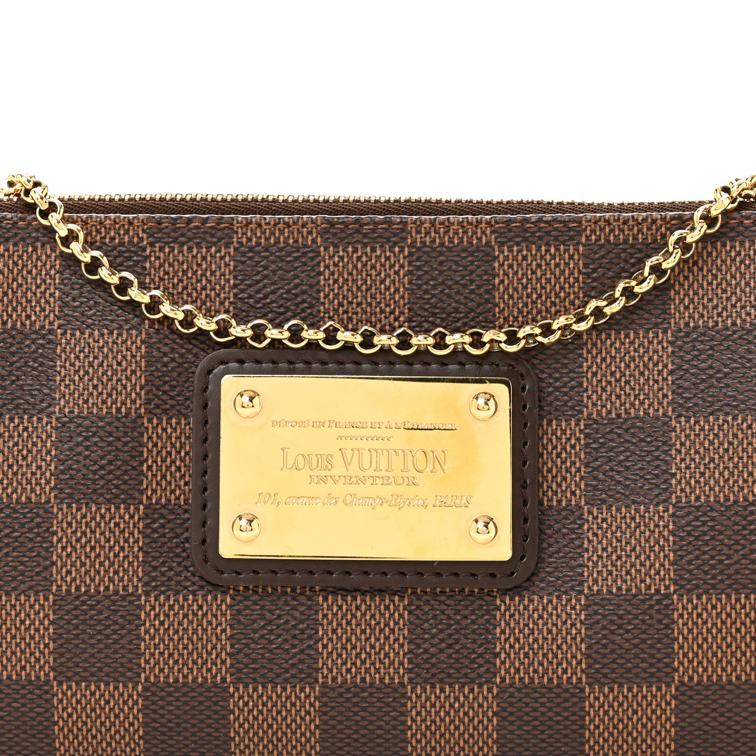 Louis Vuitton Damier Ebene Eva Clutch 8 of 13