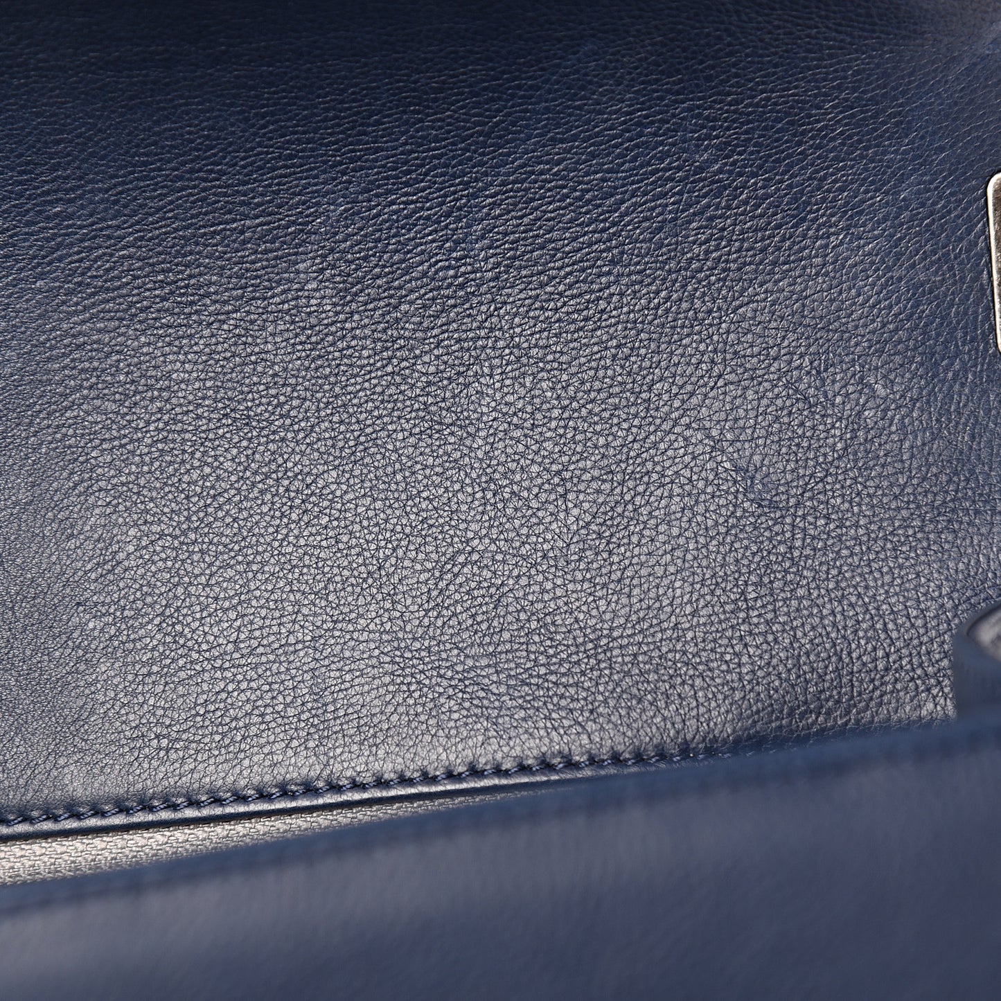Calfskin Quilted New Medium Boy Flap Navy