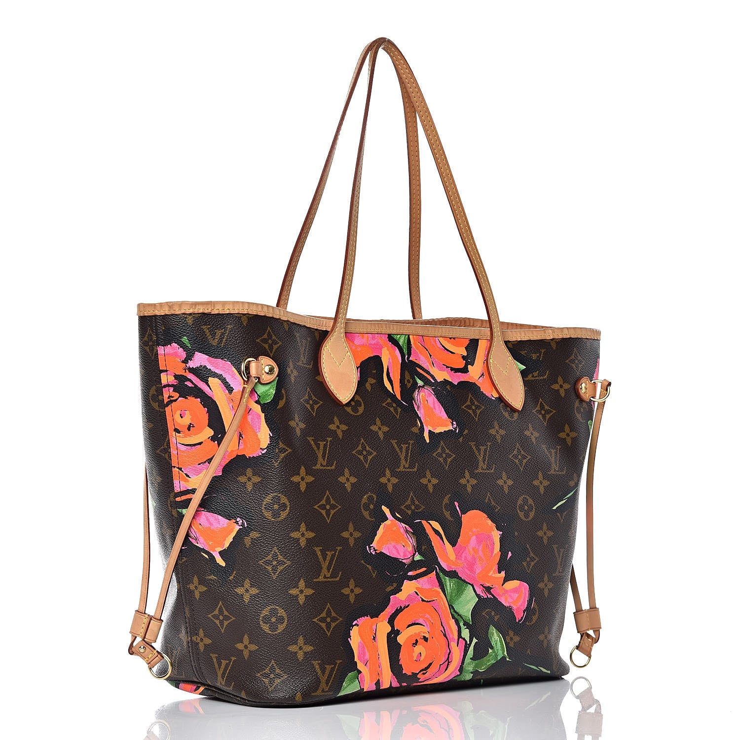Louis Vuitton Monogram Roses Neverfull MM 3 of 20