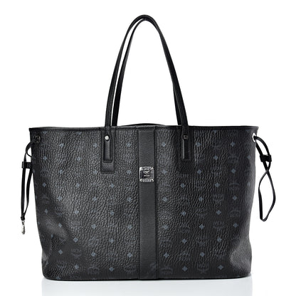 MCM Visetos Large Liz Reversible Shopper Tote Black 2 of 18
