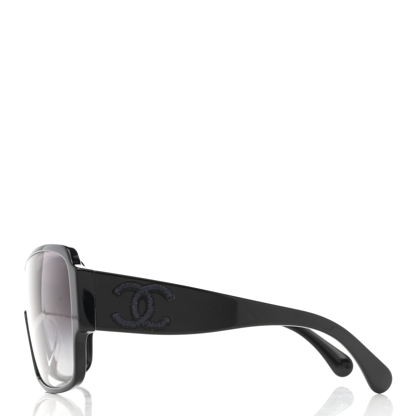 Acetate Shield Sunglasses 5449-A Black