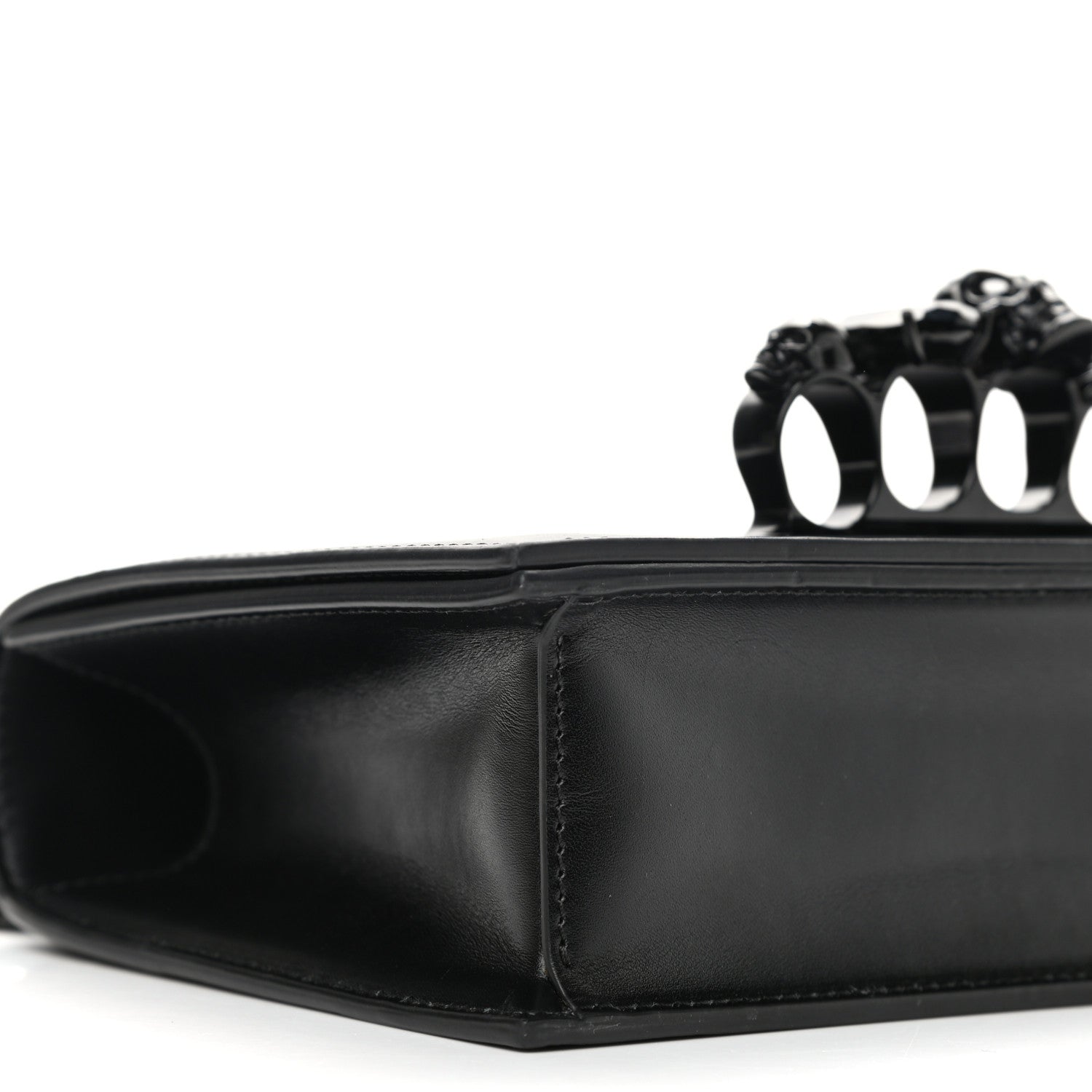 Alexander McQueen Calfskin Knuckle Shoulder Bag Black 8 of 9