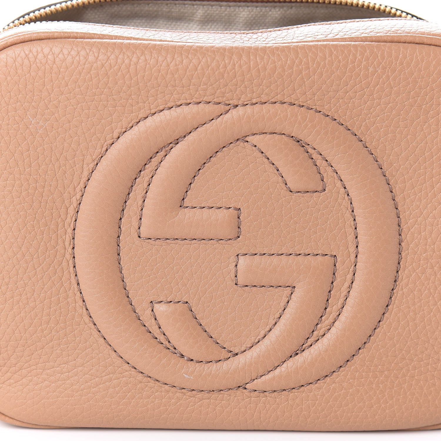 Gucci Pebbled Calfskin Small Soho Disco Bag Rose Beige 12 of 13