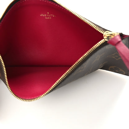 Louis Vuitton Monogram Felicie Chain Wallet Zippered Insert Fuchsia 5 of 6