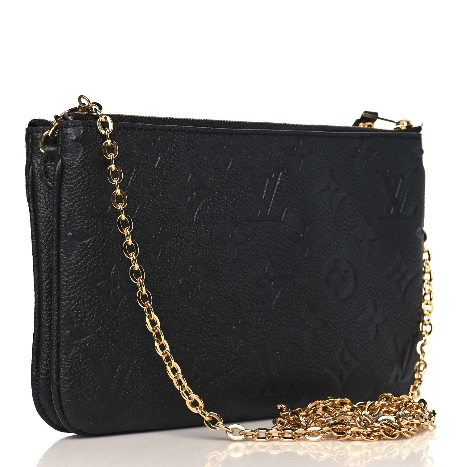 Louis Vuitton Empreinte Double Zip Pochette Black 3 of 11