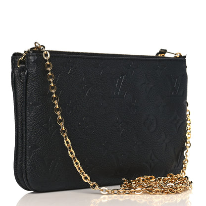 Louis Vuitton Empreinte Double Zip Pochette Black 3 of 11