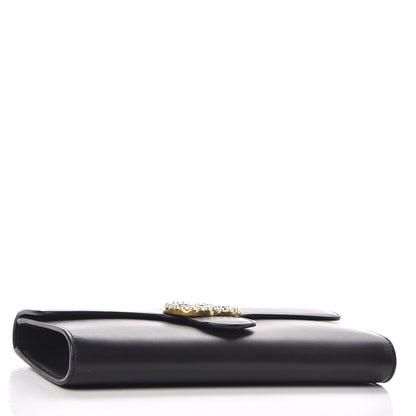 Gucci Calfskin Pearly GG Marmont Clutch Black 4 of 9