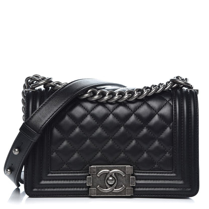Chanel Lambskin Quilted Small Boy Flap Black 1 of 10