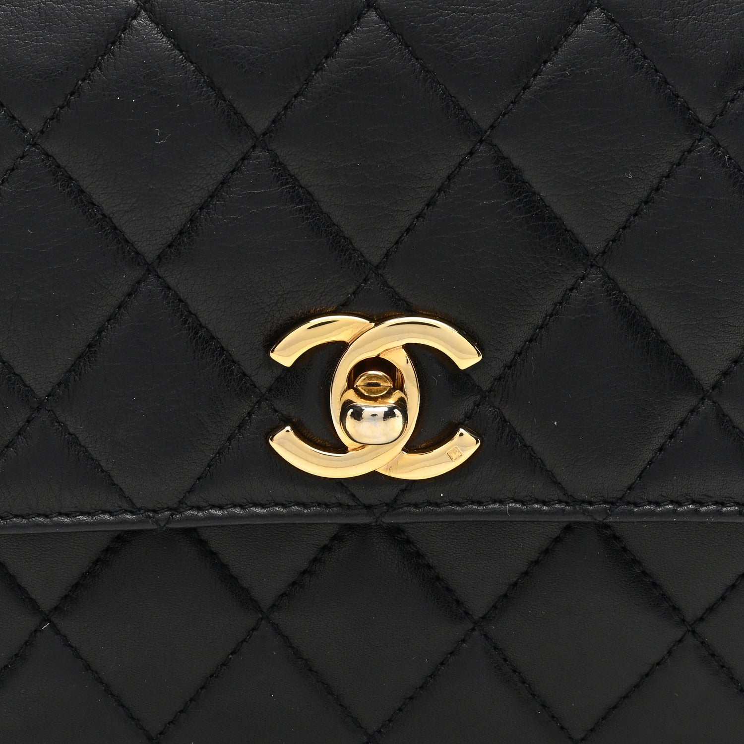 Chanel Lambskin Quilted Flap Waist Belt Bag 65 26 Black 8 of 10