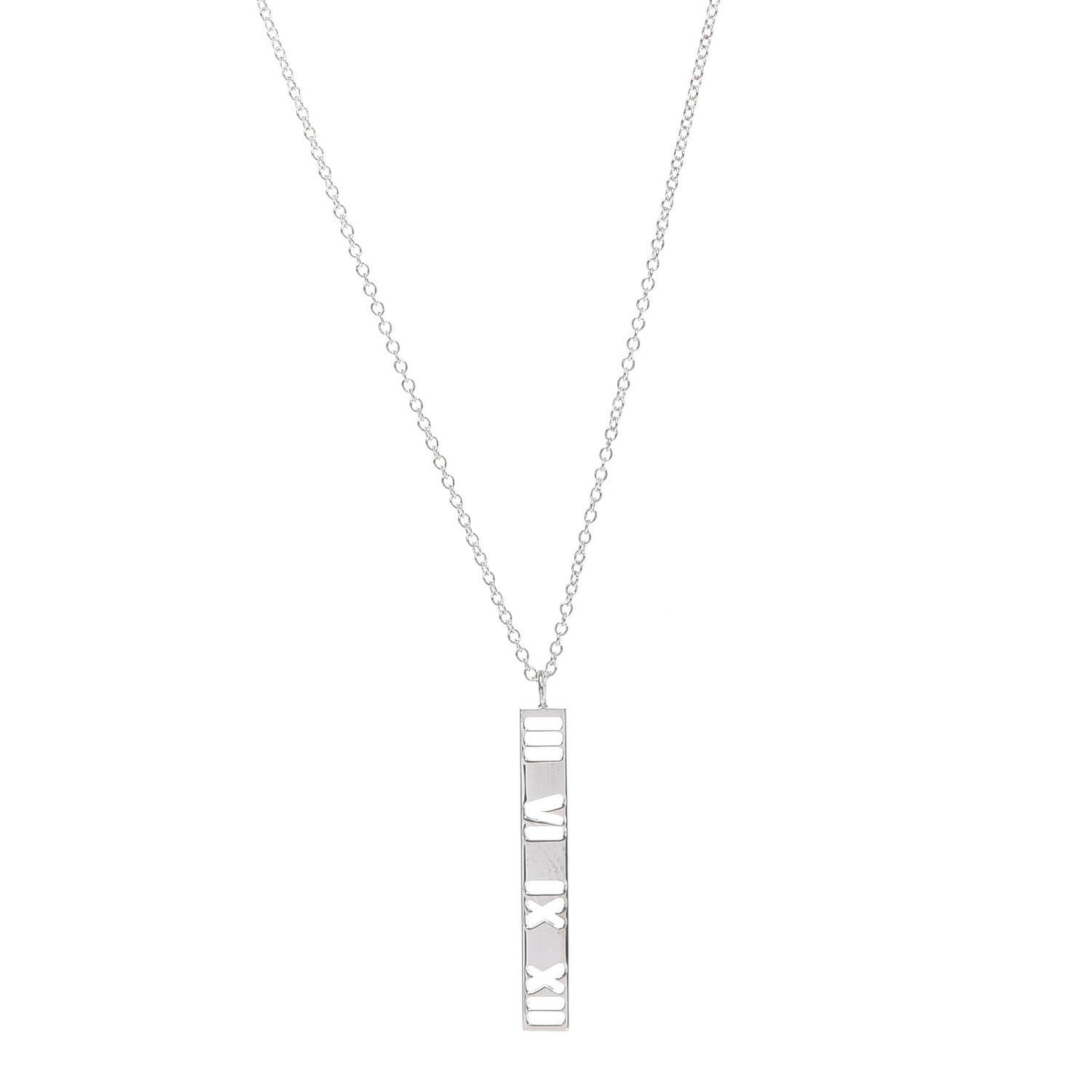 Sterling Silver Atlas Bar Pendant Necklace