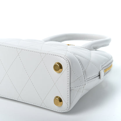 Balenciaga Nappa Calfskin Quilted XXS Ville Top Handle Bag White 8 of 8